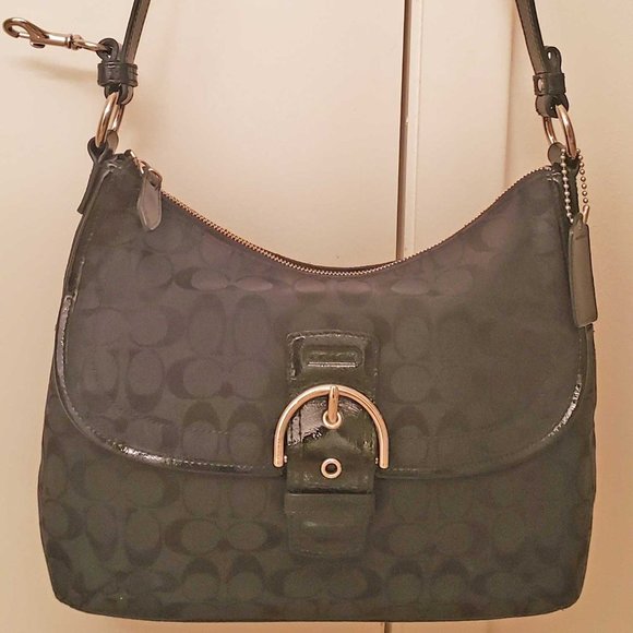 Authentic Signature Black Coach Purse - Picture 1 of 3